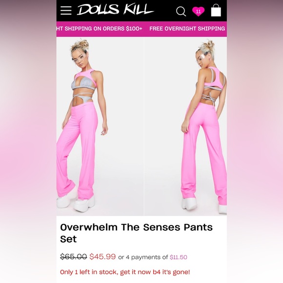Dolls Kill Overwhelm The Senses Pants Set - Picture 8 of 9